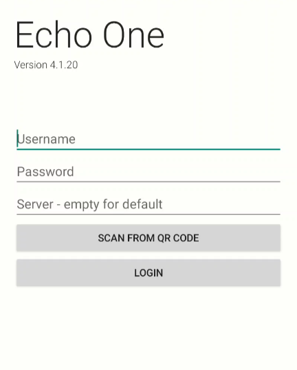 Echo login update showing the new QR code login possibility available with the version 4.1.20 update.